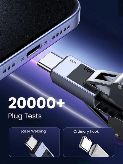 Câble de Données et de Charge USB-C - USB-C UGREEN L512, 100W, 3m, Gris