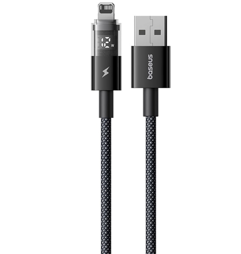 Câble de Données et de Charge USB-A - Lightning Baseus Display 2, 18W, 1m, Noir P10382700121-00