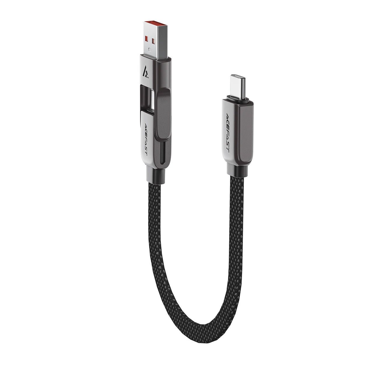 Cavo Dati e Ricarica USB-C - USB-A / USB-C Acefast C13-05, 60W, 0.2m, Nero
