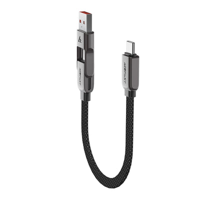 Cavo Dati e Ricarica USB-C - USB-A / USB-C Acefast C13-05, 60W, 0.2m, Nero