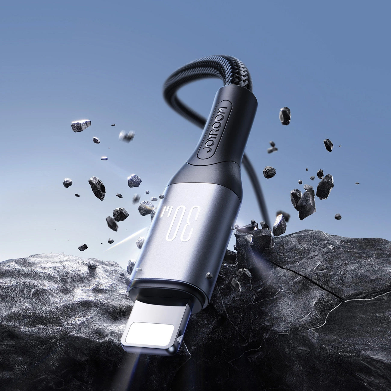 USB-C - Lightning Lade- und Datenkabel Joyroom S-A28 Flash, 30W, 2m, Schwarz