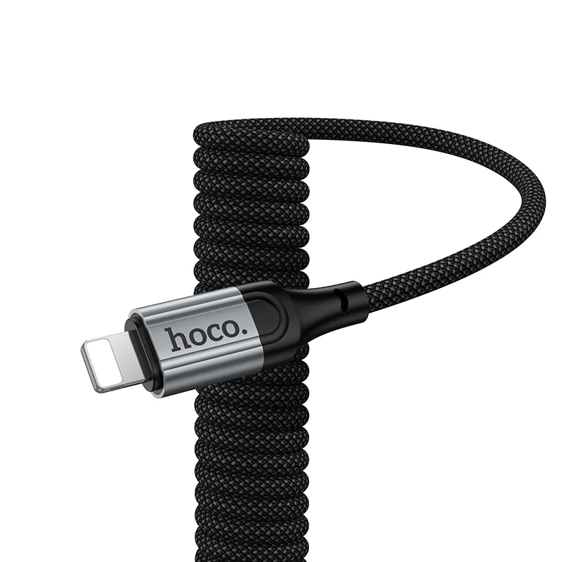 USB-A - Lightning Daten- und Ladekabel HOCO X121, 27W, 1,5m, Schwarz