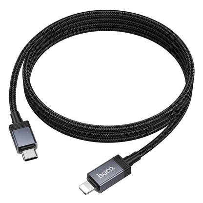 USB-C - Lightning Daten- und Ladekabel HOCO X118 Display, 27W, 1m, Schwarz