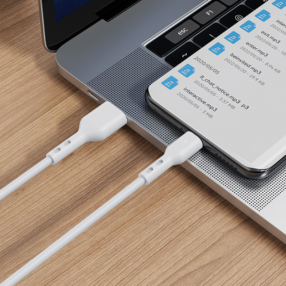 Daten- und Ladekabel USB-A - USB-C BWOO X172C, 60W, 1m, Weiß