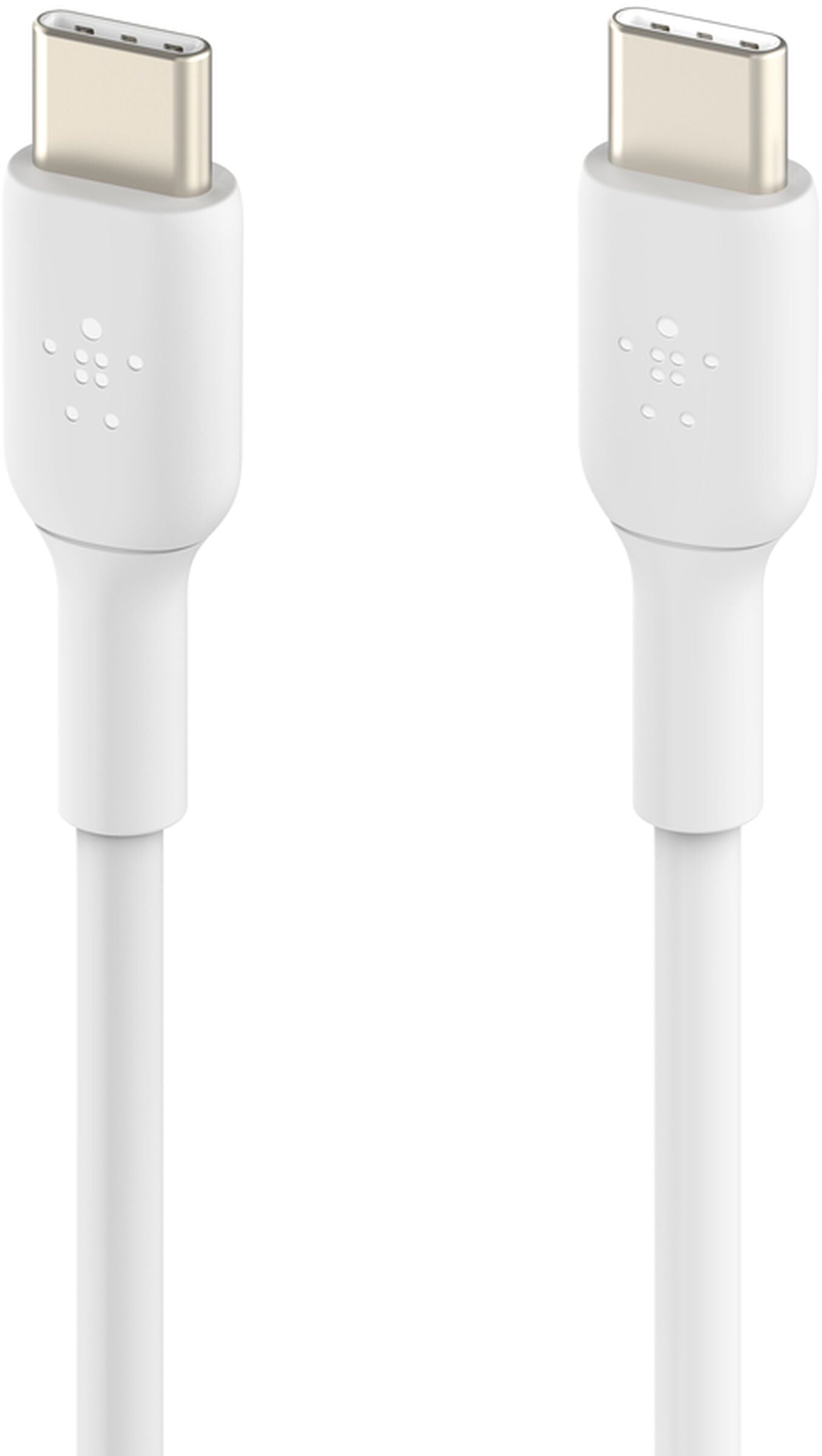 Câble de données et de charge USB-C - USB-C Belkin BoostCharge, 60W, 1m, lot de 2 pièces, blanc CAB003bt1MWH2PK