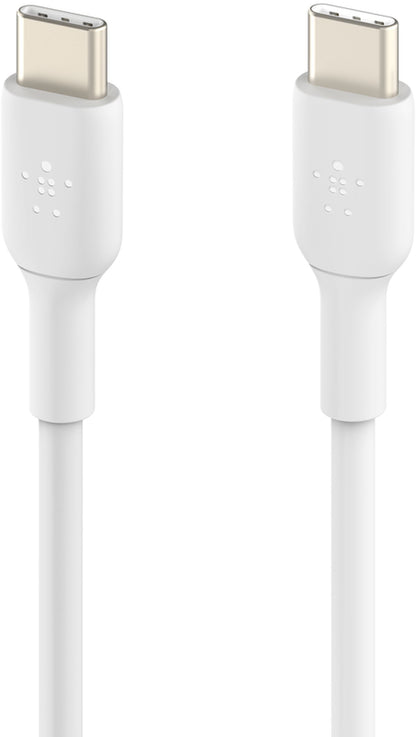 Câble de données et de charge USB-C - USB-C Belkin BoostCharge, 60W, 1m, lot de 2 pièces, blanc CAB003bt1MWH2PK