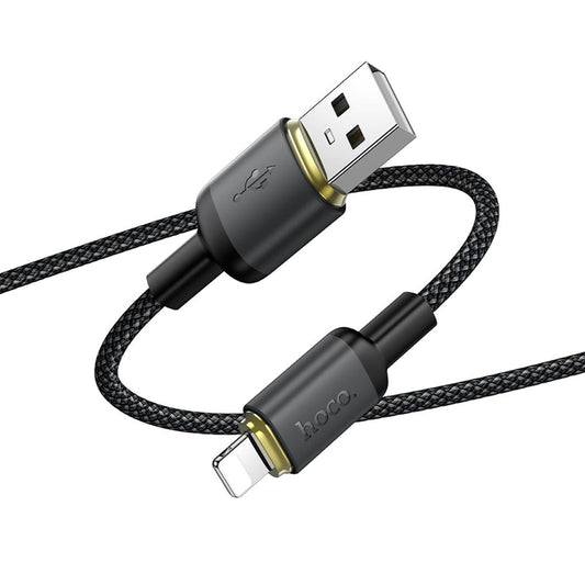 Câble de données et de charge USB-A - Lightning HOCO X128 Benefit, 12W, 1m, Noir