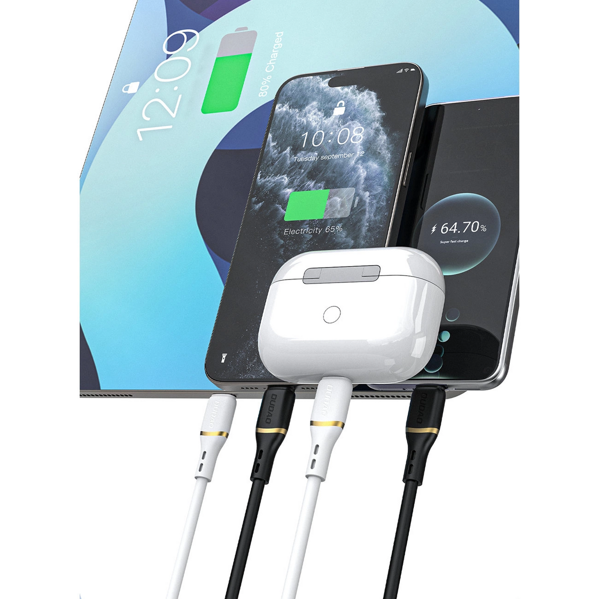 Cavo Dati e Ricarica USB-C - USB-C Dudao L25C, 30W, 1m, Bianco