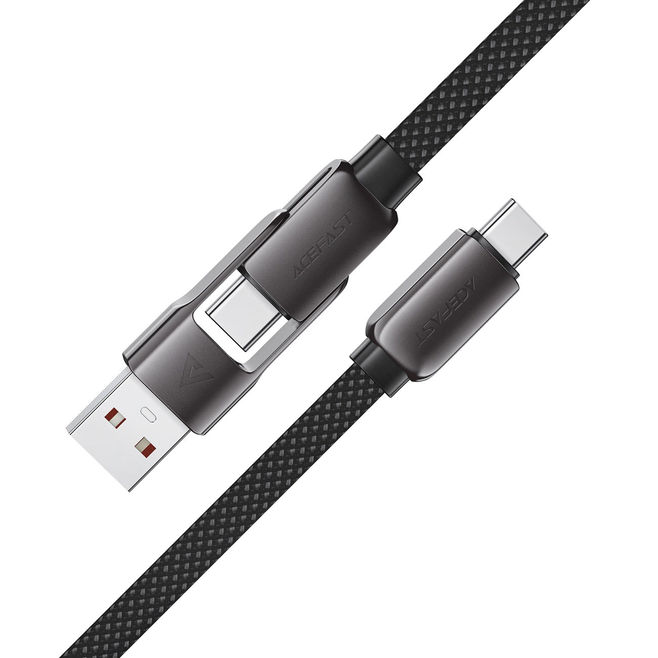 Cavo Dati e Ricarica USB-C - USB-A / USB-C Acefast C13-05, 60W, 0.2m, Nero