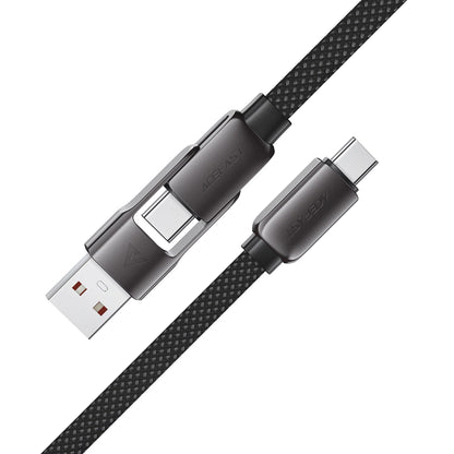 Cavo Dati e Ricarica USB-C - USB-A / USB-C Acefast C13-05, 60W, 0.2m, Nero