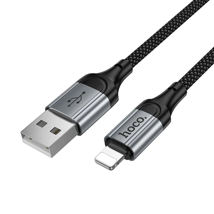 USB-A - Lightning Daten- und Ladekabel HOCO X121, 27W, 1,5m, Schwarz