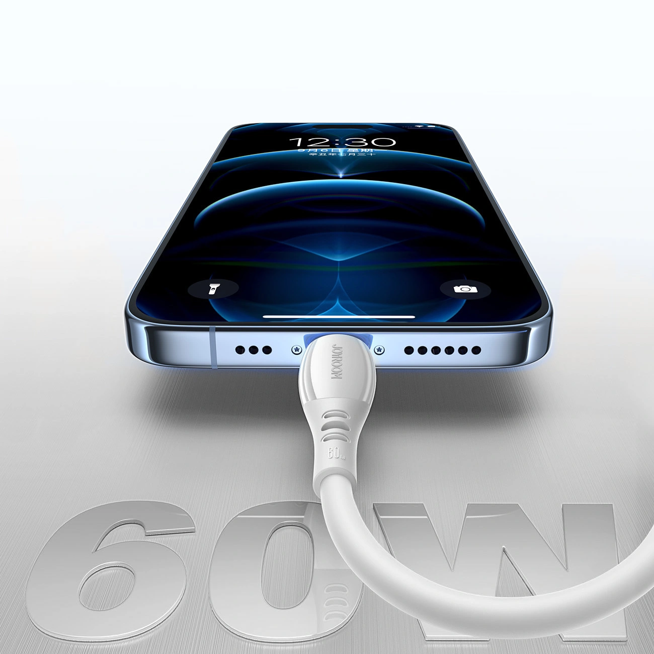 USB-C Daten- und Ladekabel - USB-C Joyroom S-A59 Vibrant, 60W, 1.2m, Weiß