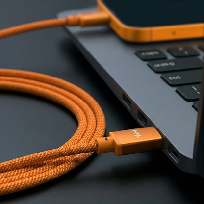 USB-C Daten- und Ladekabel - USB-C Forever Saffron, 60W, 1m, Orange