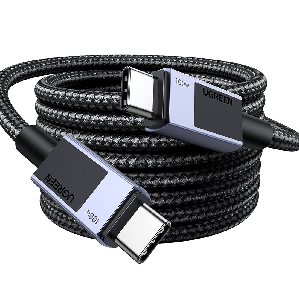 Câble de Données et de Charge USB-C - USB-C UGREEN L512, 100W, 3m, Gris