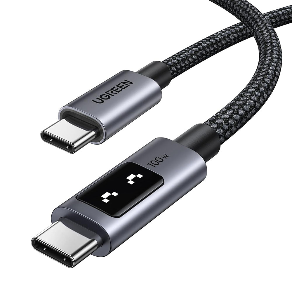Câble de Données et de Charge USB-C - USB-C UGREEN L509, 100W, 1m, Gris