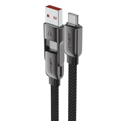 Cavo Dati e Ricarica USB-C - USB-A / USB-C Acefast C13-05, 60W, 0.2m, Nero