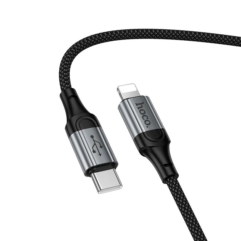 Câble de Données et de Charge USB-C - Lightning HOCO X121, 27W, 1.5m, Noir