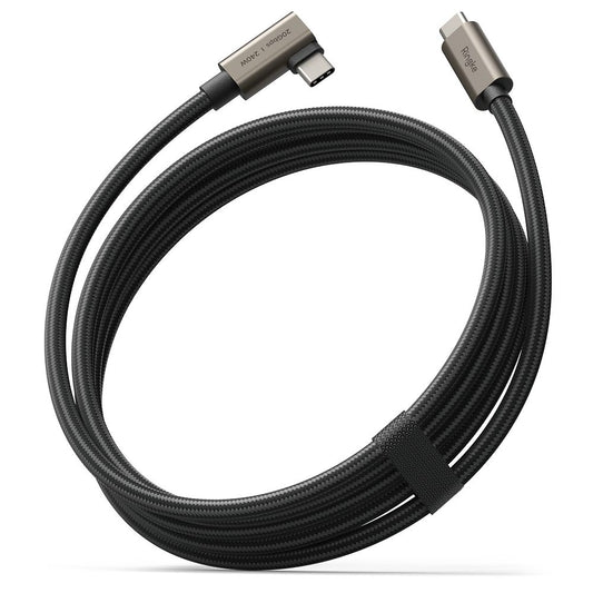 Câble de Données et de Charge USB-C - USB-C Ringke 2X2 Angled, 240W, 2m, Noir