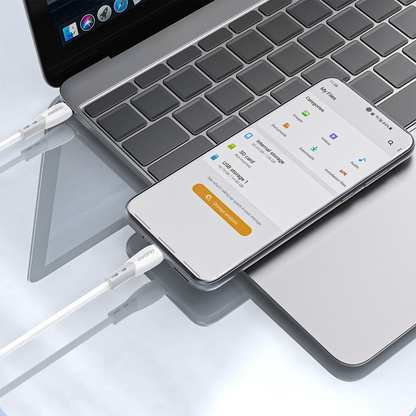USB-C Data and Charging Cable - USB-C Dudao L25SC, 60W, 2m, White