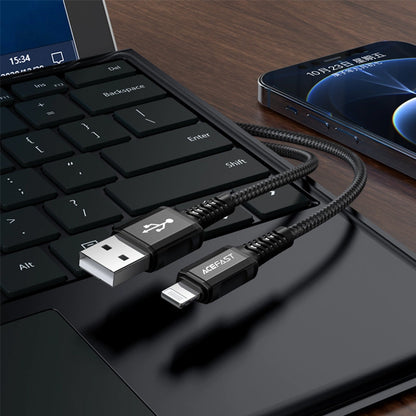 Cavo Dati e Ricarica USB-A - Lightning Acefast C1-02, 18W, 1.2m, Nero