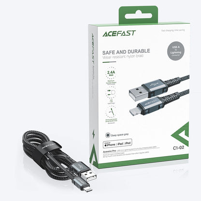 Cavo Dati e Ricarica USB-A - Lightning Acefast C1-02, 18W, 1.2m, Nero