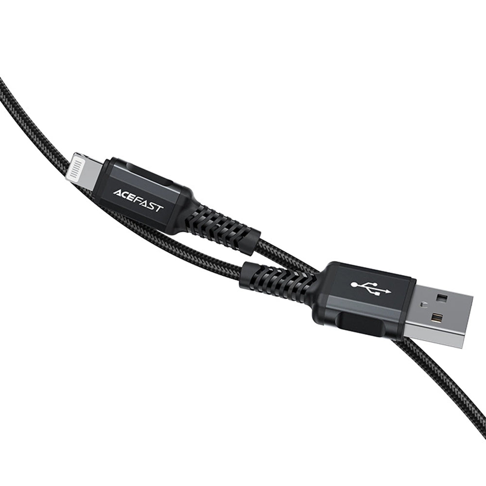 Daten- und Ladekabel USB-A - Lightning Acefast C4-02, 18W, 1,8m, Schwarz