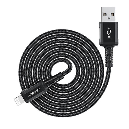 Daten- und Ladekabel USB-A - Lightning Acefast C4-02, 18W, 1,8m, Schwarz
