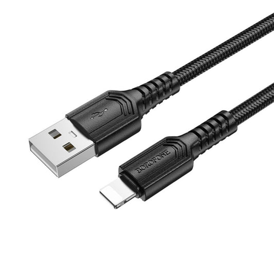Daten- und Ladekabel USB-A - Lightning Borofone BX116 Certain, 18W, 1m, Schwarz