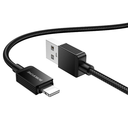 Daten- und Ladekabel USB-A - Lightning Borofone BX120 Placer, 18W, 1m, Schwarz