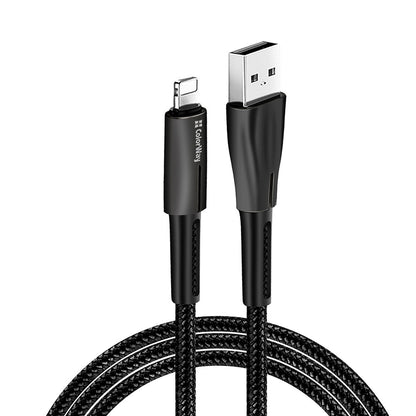 Daten- und Ladekabel USB-A - Lightning ColorWay CW-CBUL035, 18W, 1m, Schwarz