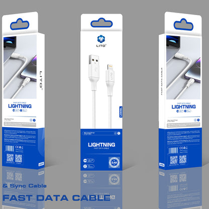 Cavo Dati e Ricarica USB-A - Lightning Lito LD06L, 18W, 1m, Bianco