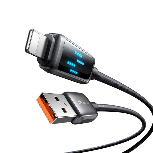 Câble de Données et de Charge USB-A - Lightning McDodo CA-5250 Display, 18W, 1.2m, Noir