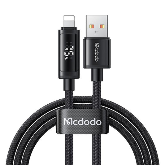 Câble de Données et de Charge USB-A - Lightning McDodo CA-7970 Display, 18W, 1.2m, Noir