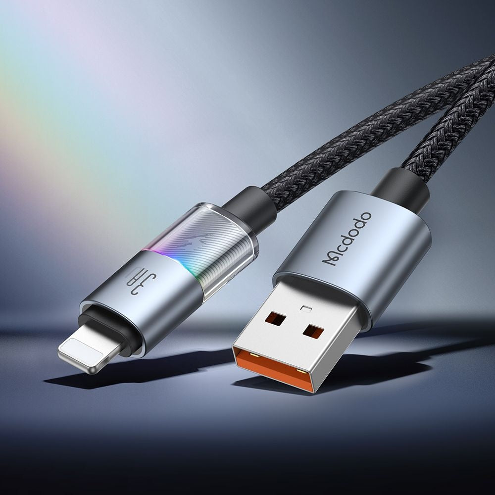 Câble de Données et de Charge USB-A - Lightning McDodo CA-8170 Colorful, 18W, 1.2m, Noir