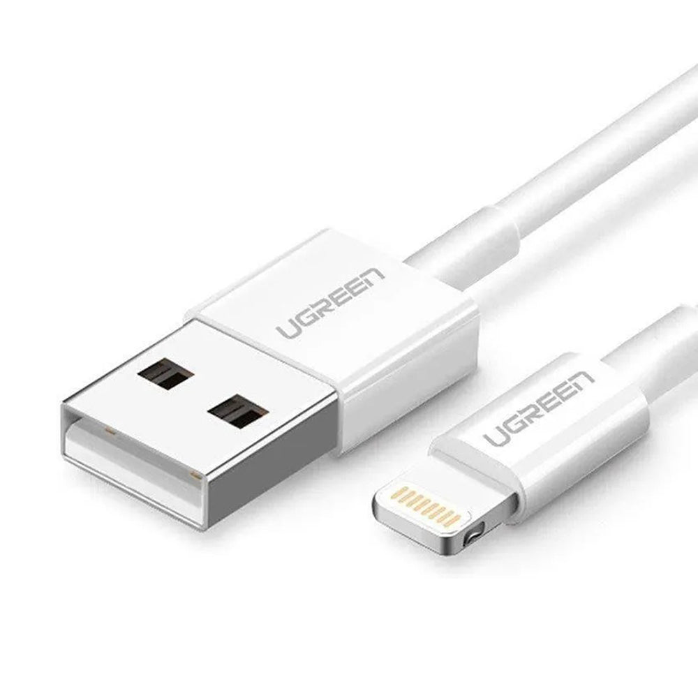 Daten- und Ladekabel USB-A - Lightning UGREEN US155 (20728), 18W, 1m, Weiß