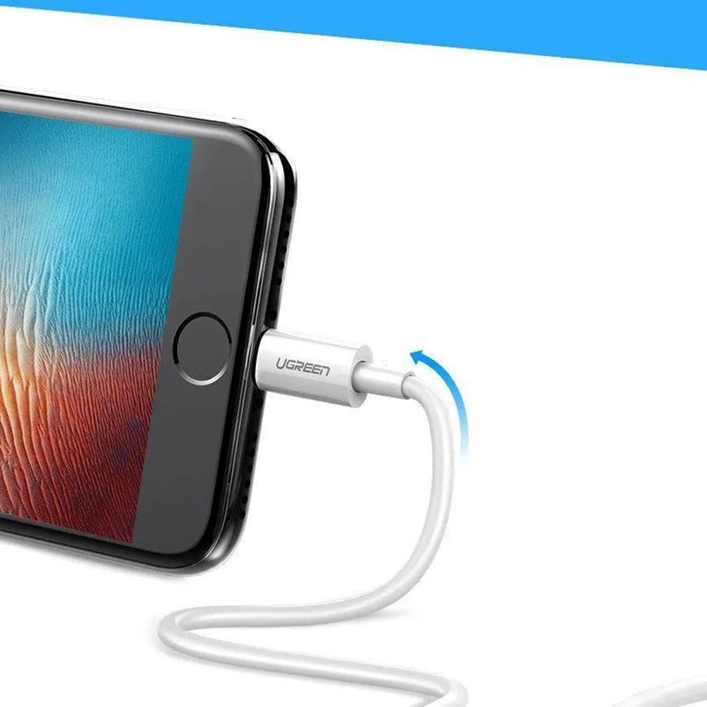 Daten- und Ladekabel USB-A - Lightning UGREEN US155 (20728), 18W, 1m, Weiß