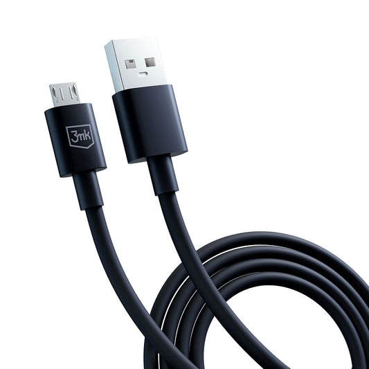 Câble de Données et de Charge USB-A - microUSB 3MK Hyper, 18W, 1.2m, Noir