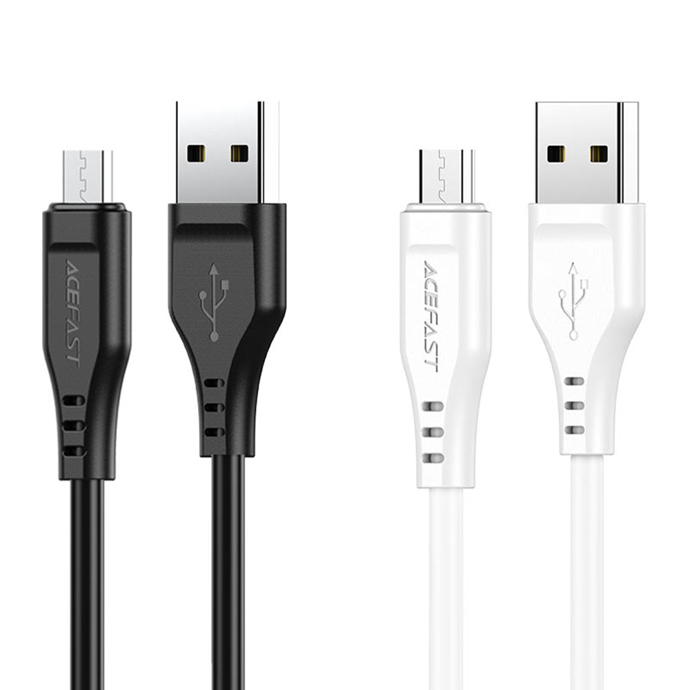 Câble de Données et de Charge USB-A - microUSB Acefast C3-09, 18W, 1.2m, Blanc