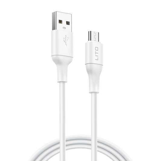 Cavo Dati e Ricarica USB-A - microUSB Lito LD06V, 18W, 1m, Bianco