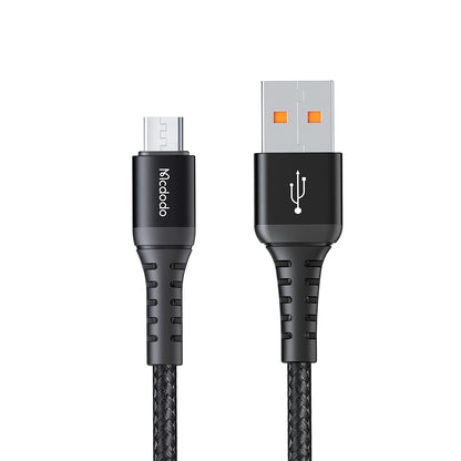 Câble de Données et de Charge USB-A - microUSB McDodo CA-2281, 18W, 1m, Noir