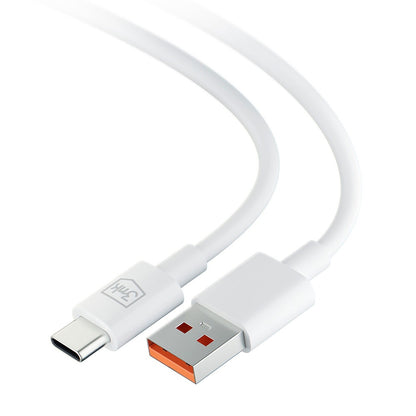 USB-A to USB-C Data and Charging Cable 3MK Hyper, 60W, 1.2m, White