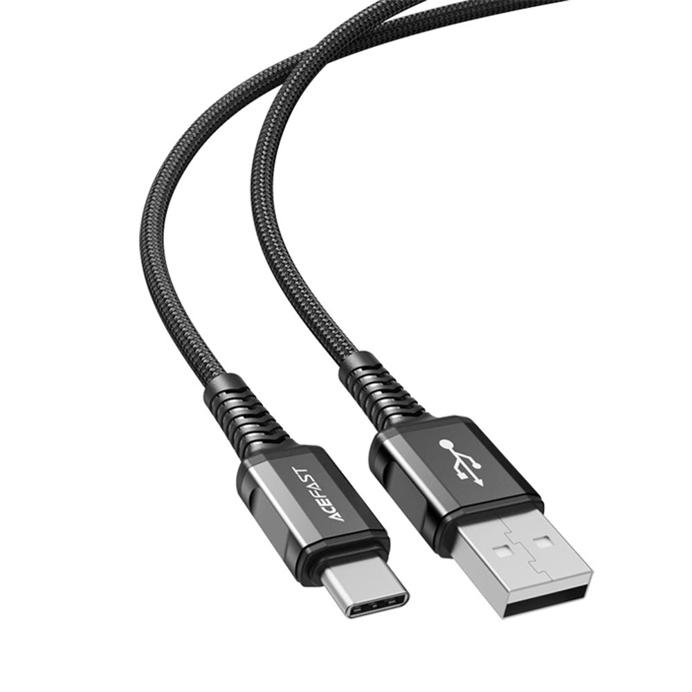 Câble de Données et de Charge USB-A - USB-C Acefast C1-04, 18W, 1.2m, Noir