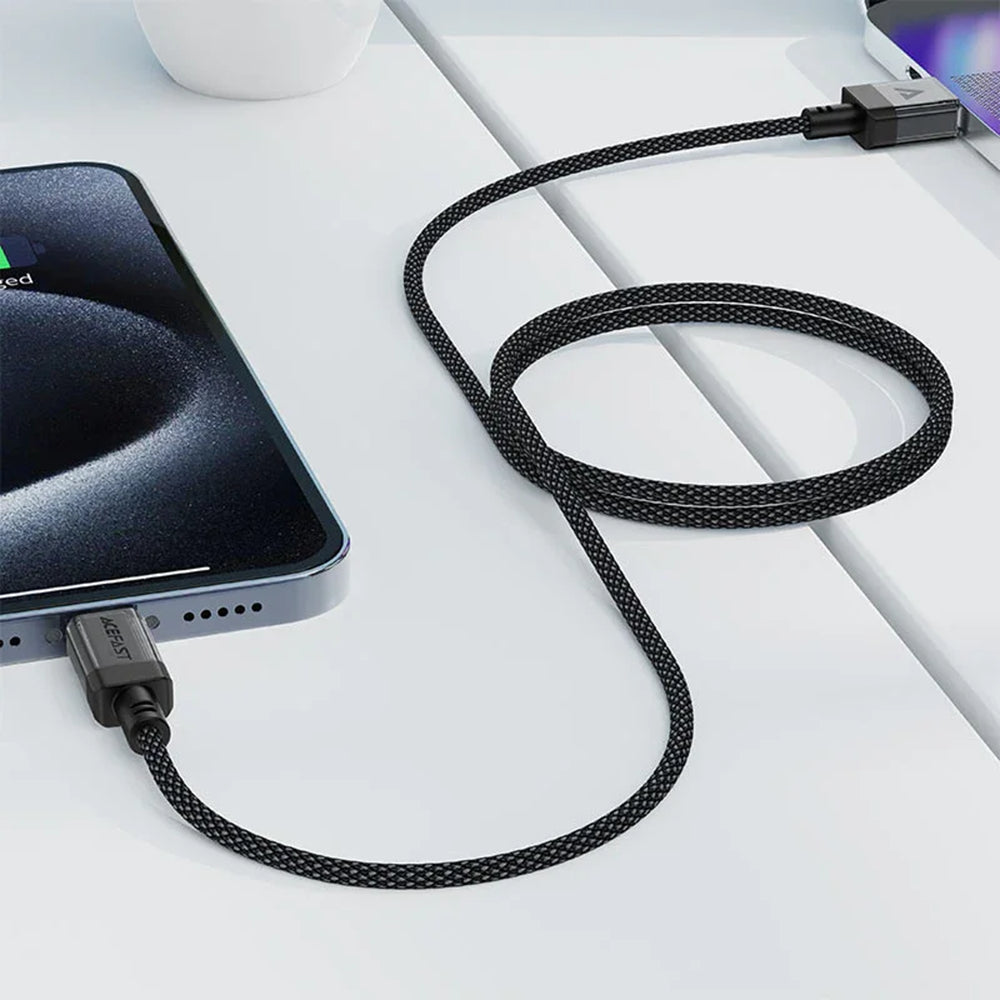 Câble de Données et de Charge USB-A - USB-C Acefast C12-04, 18W, 1.2m, Noir