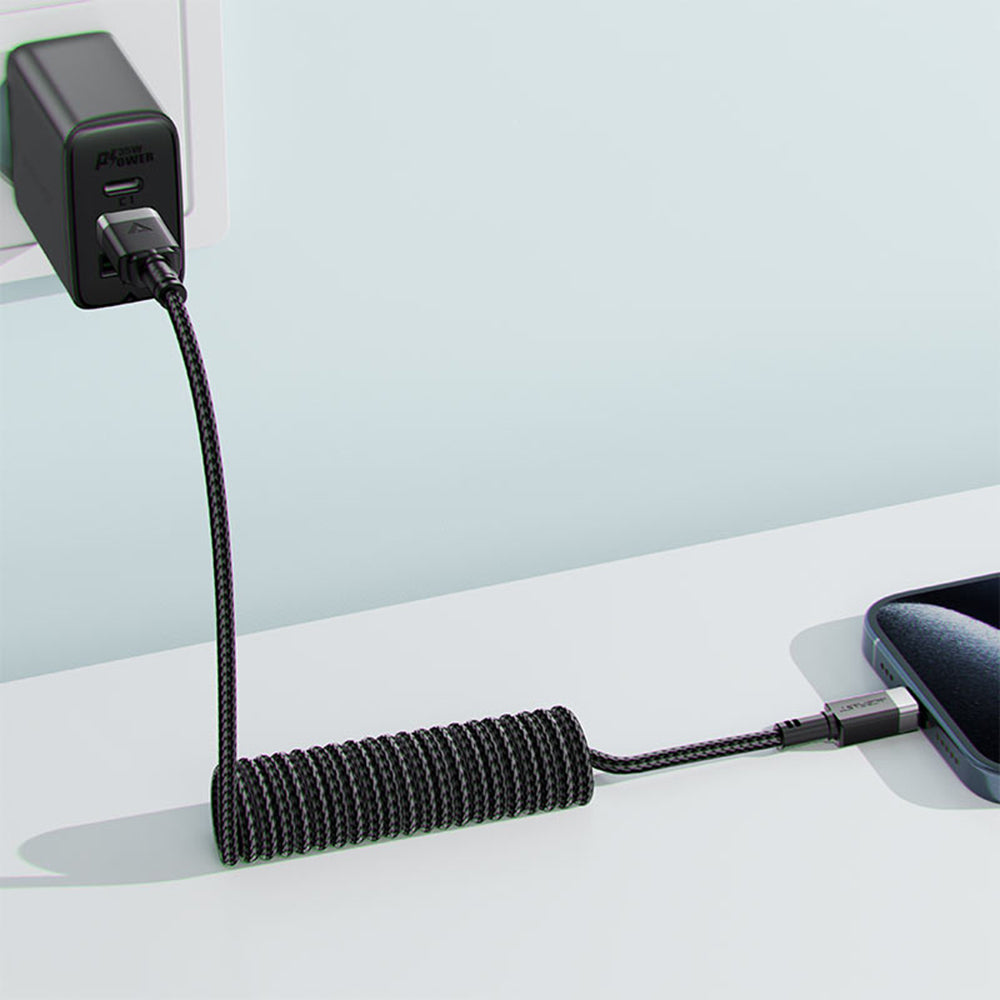 Câble de données et de charge USB-A - USB-C Acefast C14-04, 18W, 1.2m, Noir