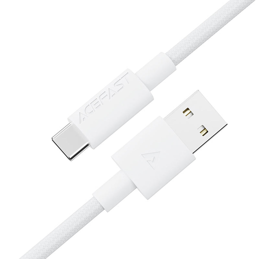Câble de données et de charge USB-A - USB-C Acefast C18-04, 18W, 1.2m, Blanc