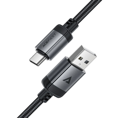 USB-A to USB-C Data and Charging Cable Acefast C20-04, 18W, 1.2m, Black