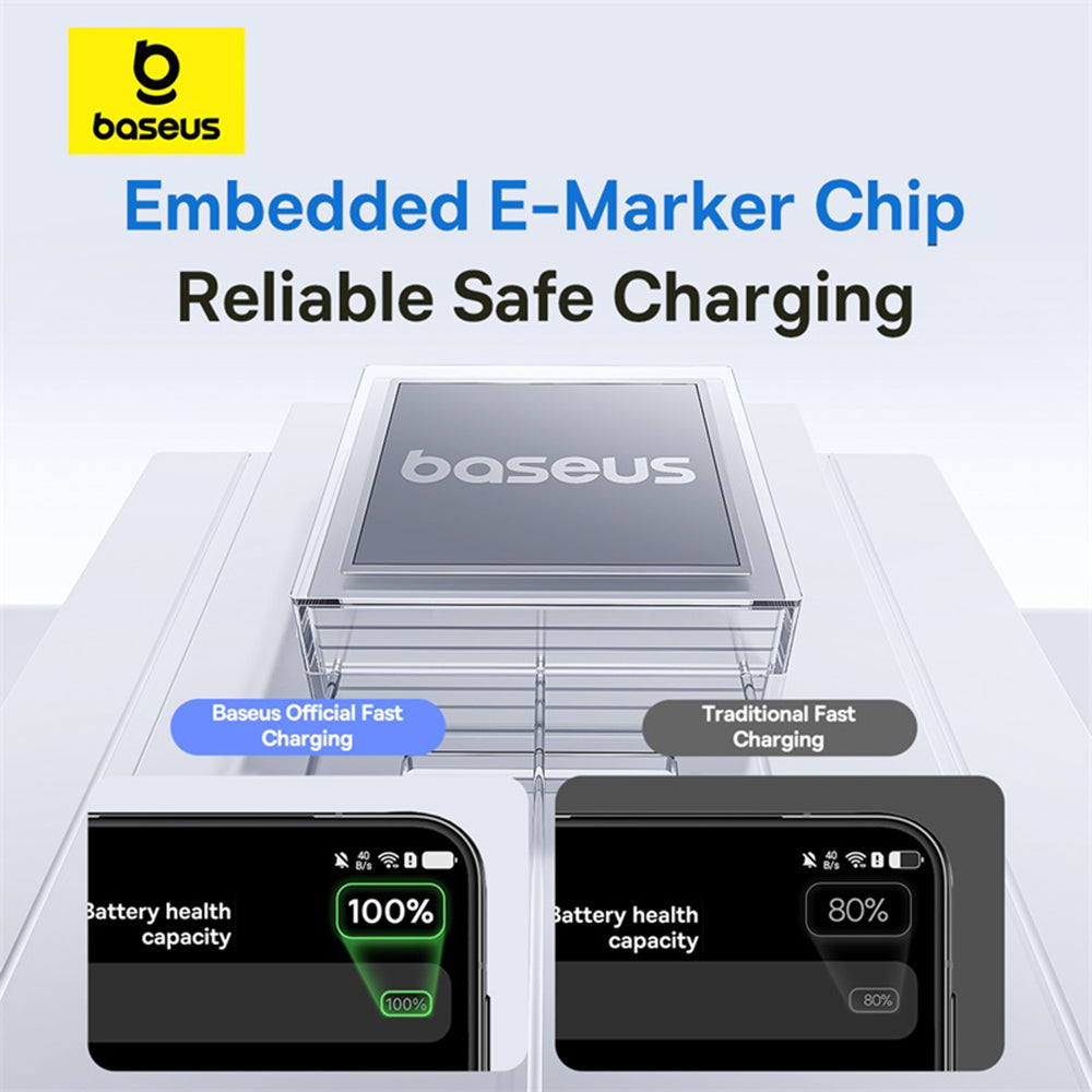 Câble de Données et de Charge USB-A - USB-C Baseus Display 2, 100W, 1m, Mauve P10382701511-00