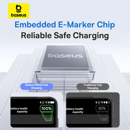 Câble de Données et de Charge USB-A - USB-C Baseus Display 2, 100W, 1m, Mauve P10382701511-00