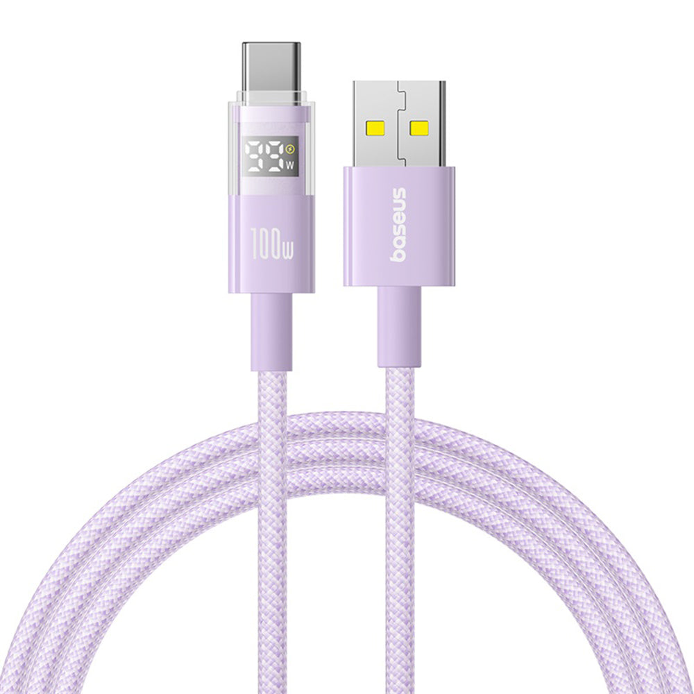 Cavo Dati e Ricarica USB-A - USB-C Baseus Display 2, 100W, 2m, Viola P10382701511-01