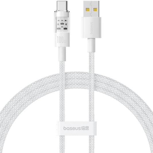 Câble de Données et de Charge USB-A - USB-C Baseus Gem, 100W, 2m, Blanc P10373002211-01